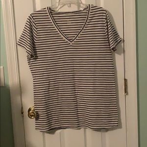 Black and white striped tee